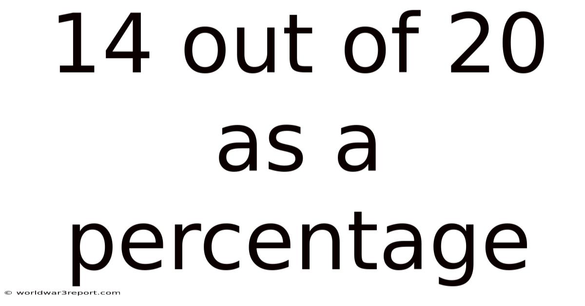 14 Out Of 20 As A Percentage