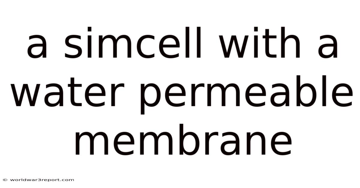 A Simcell With A Water Permeable Membrane