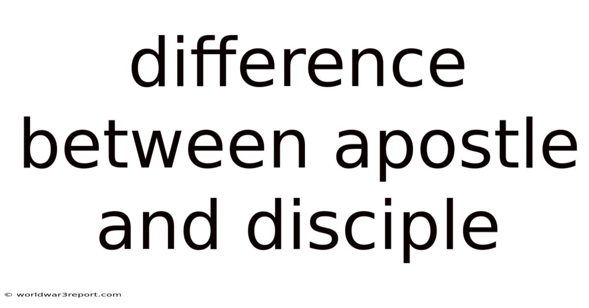 Difference Between Apostle And Disciple