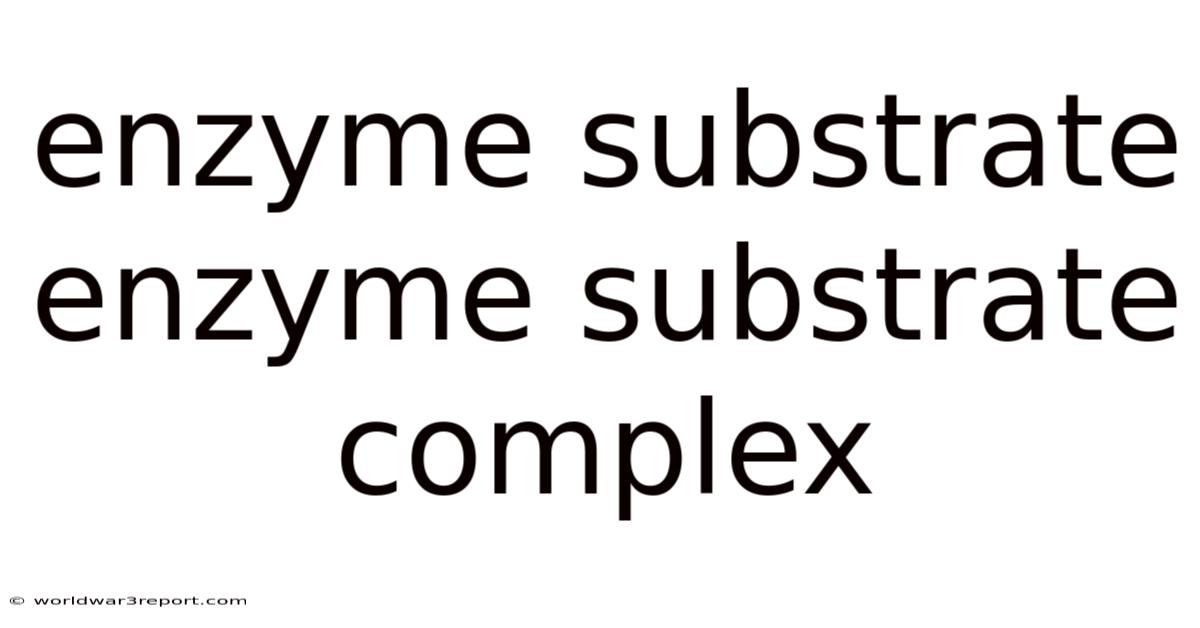 Enzyme Substrate Enzyme Substrate Complex