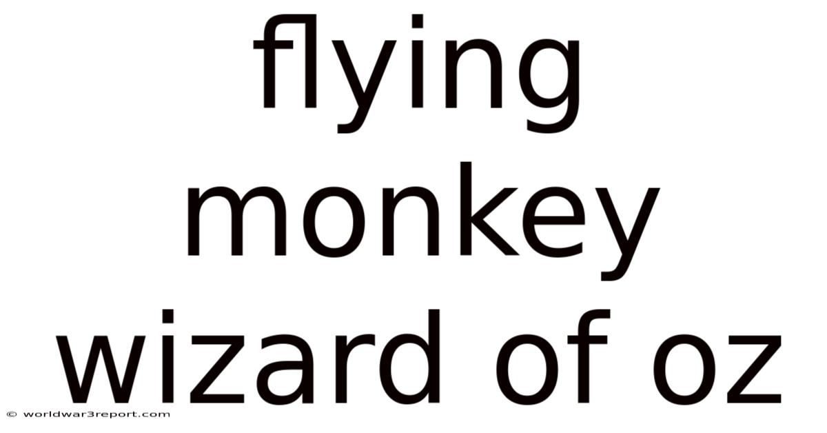 Flying Monkey Wizard Of Oz