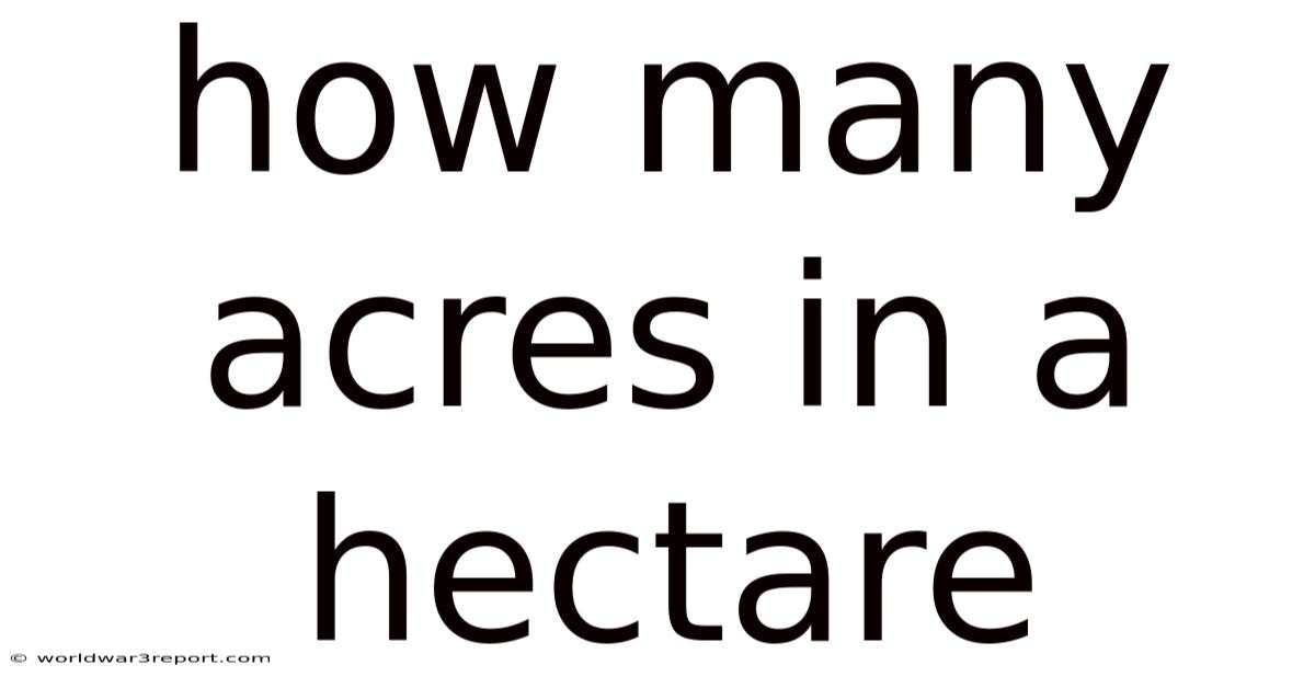 How Many Acres In A Hectare
