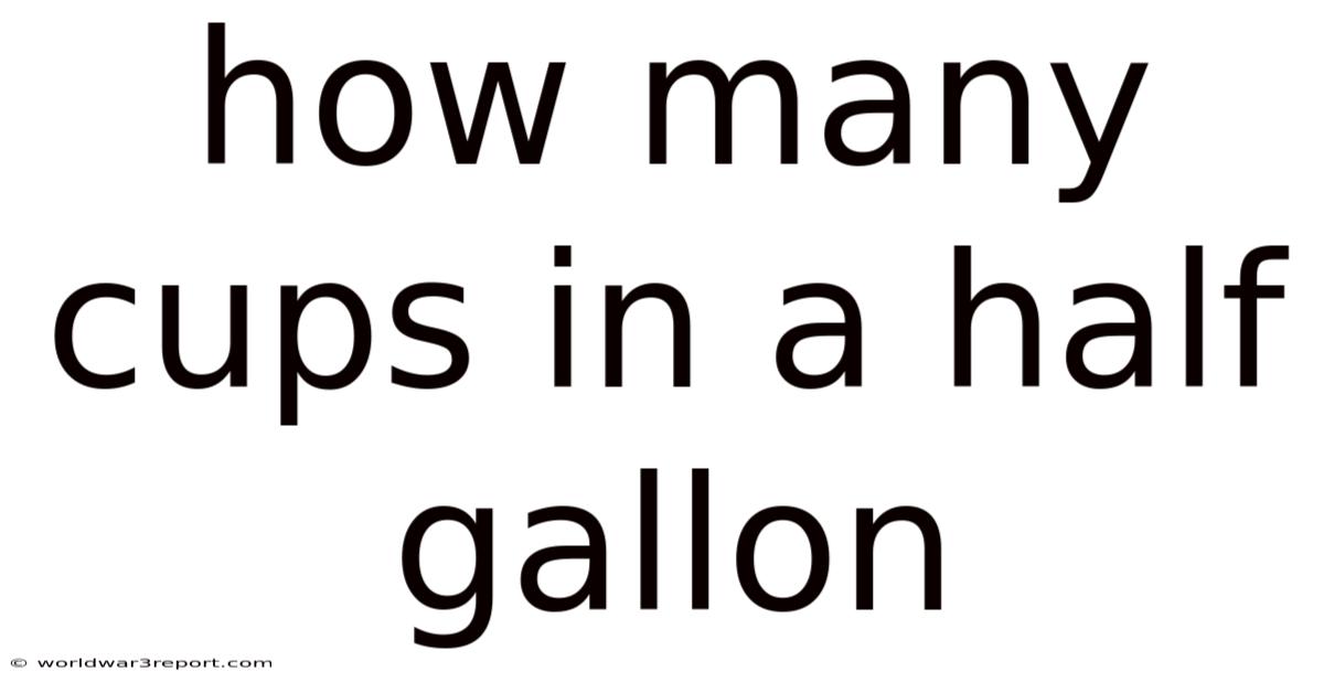 How Many Cups In A Half Gallon