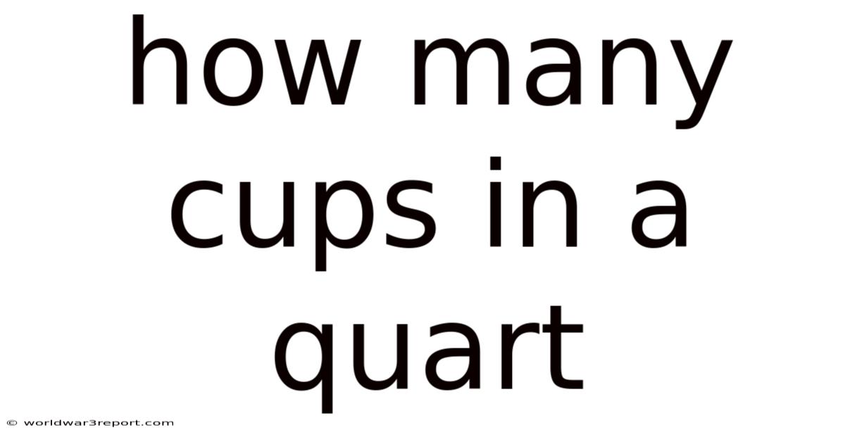 How Many Cups In A Quart