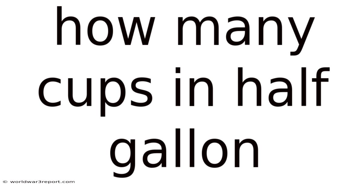 How Many Cups In Half Gallon