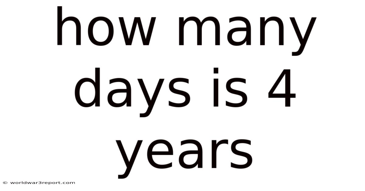 How Many Days Is 4 Years