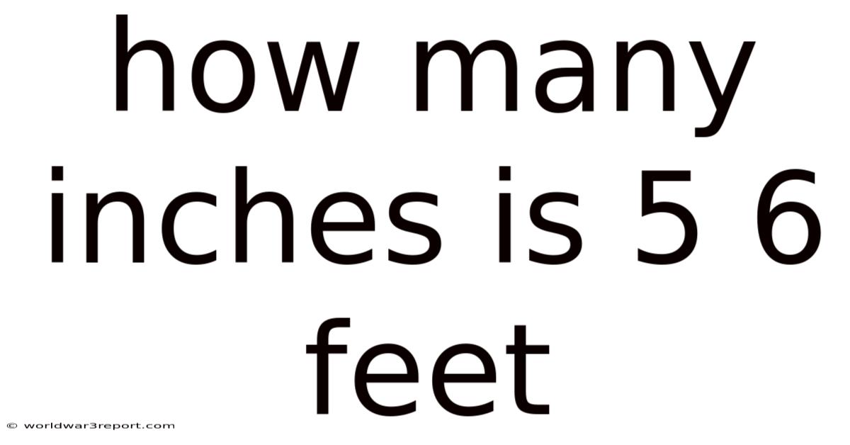 How Many Inches Is 5 6 Feet
