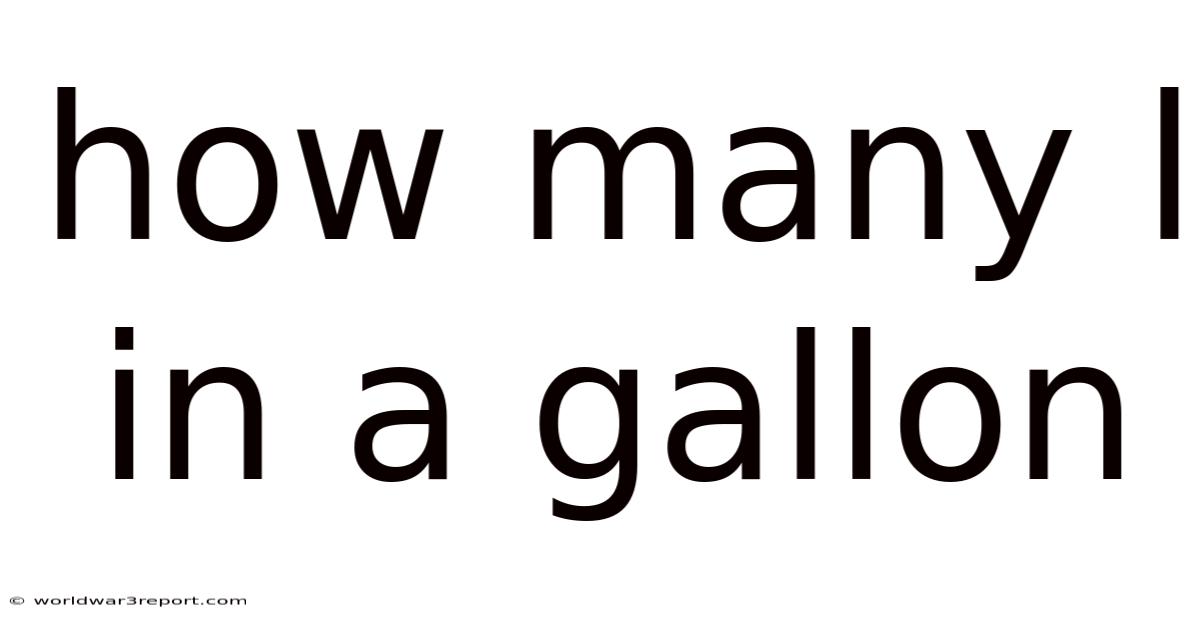 How Many L In A Gallon