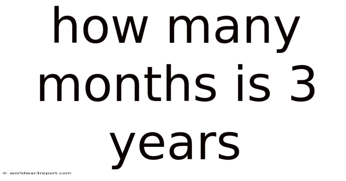 How Many Months Is 3 Years
