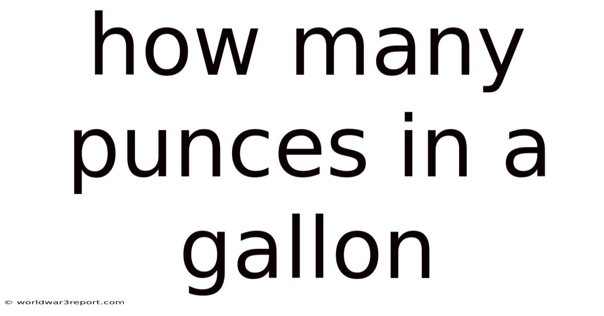 How Many Punces In A Gallon