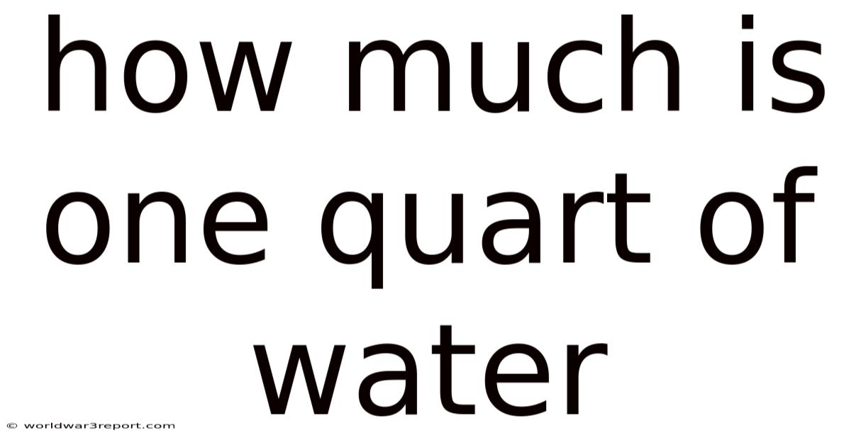 How Much Is One Quart Of Water