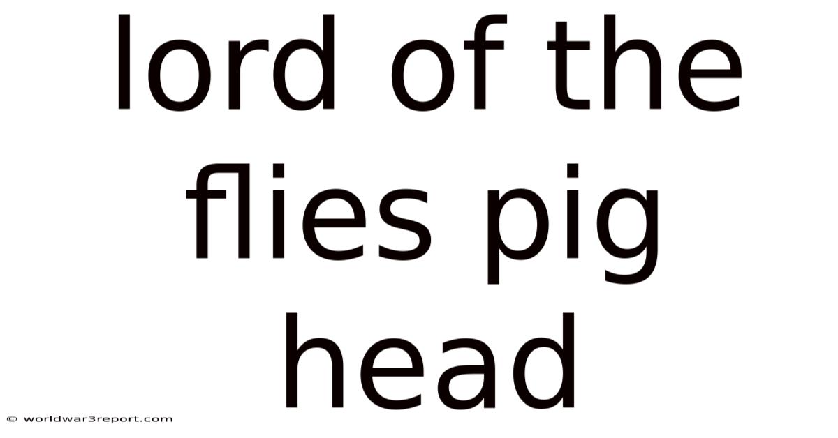 Lord Of The Flies Pig Head