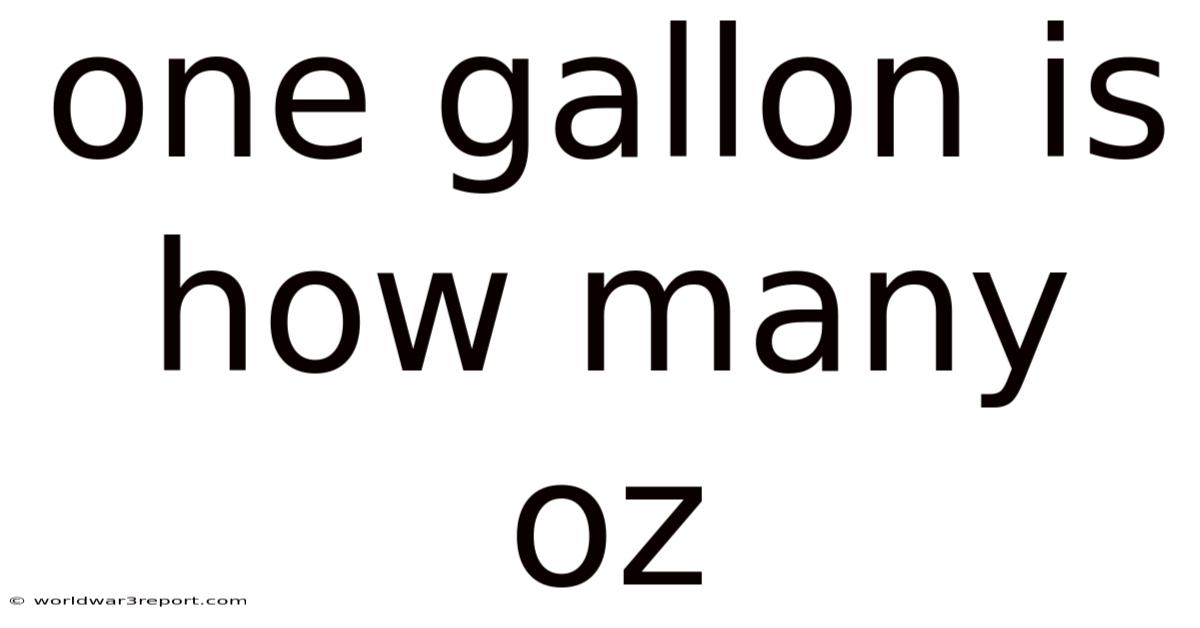 One Gallon Is How Many Oz