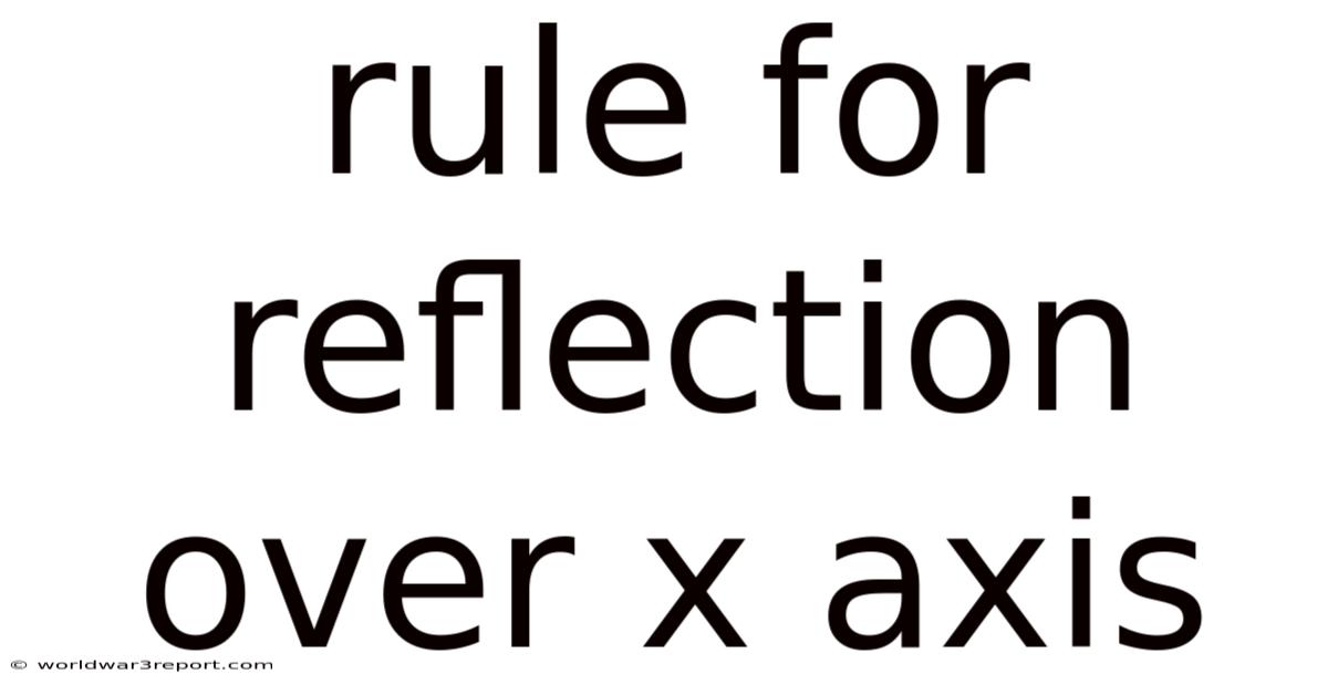 Rule For Reflection Over X Axis